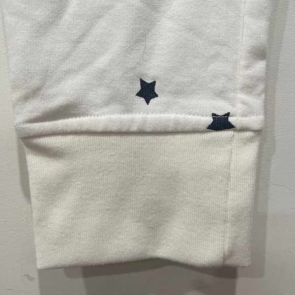 J. Crew Joggers white with stars Pocket zippers size S - Picture 4 of 12